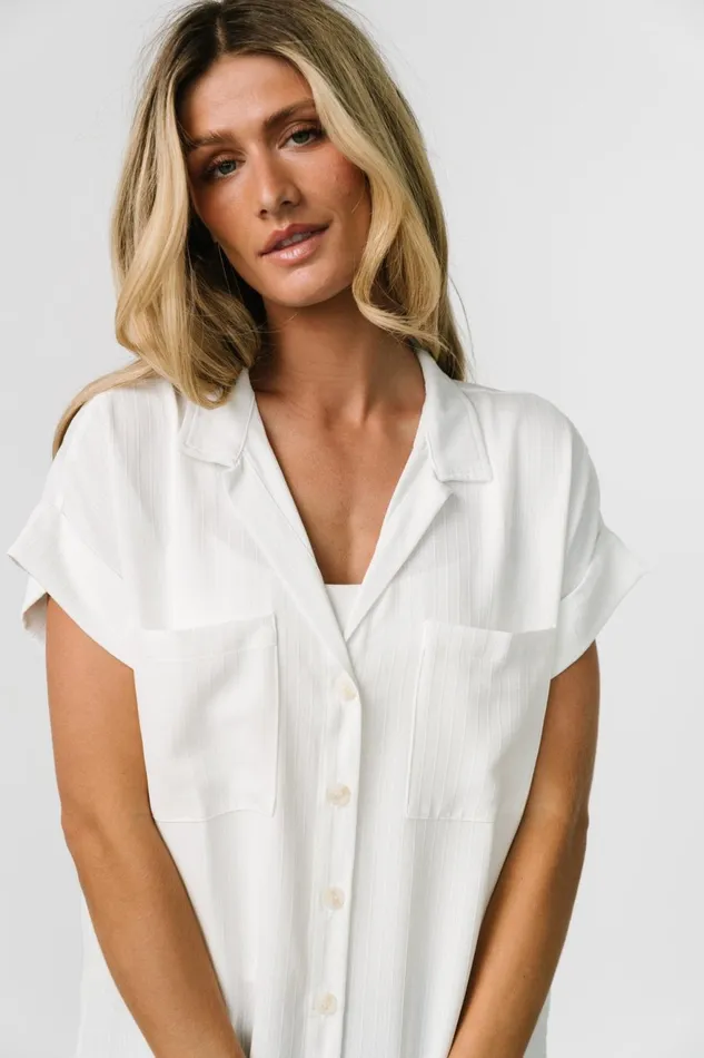 Women Blouses Shirts Baltic Born Shaylee Button Up Top Off White