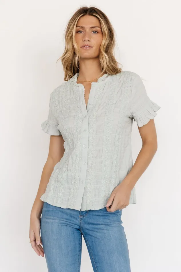 Women Blouses Shirts Baltic Born Zara Lace Top Sage