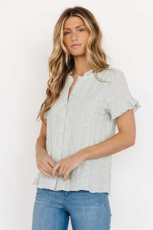 Women Blouses Shirts Baltic Born Zara Lace Top Sage Women Blouses Shirts Baltic Born Zara Lace Top Sage