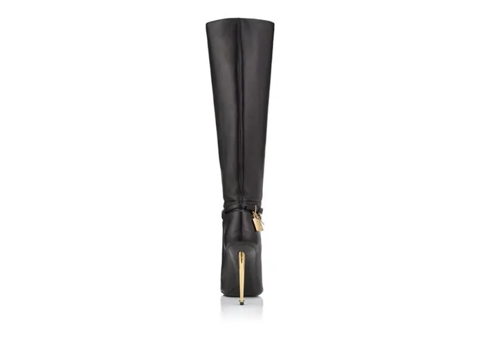 Women Boots Tom Ford Leather Padlock Boot Black Women Boots Tom Ford Leather Padlock Boot Black