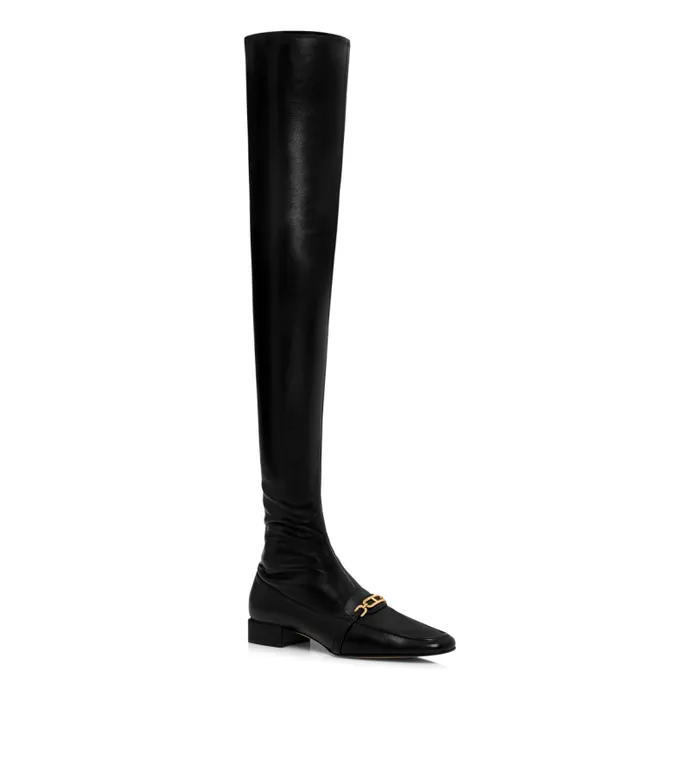 Women Boots Tom Ford Stretch Nappa And Calf Leather Whitney Over The Knee Boot Black Women Boots Tom Ford Stretch Nappa And Calf Leather Whitney Over The Knee Boot Black