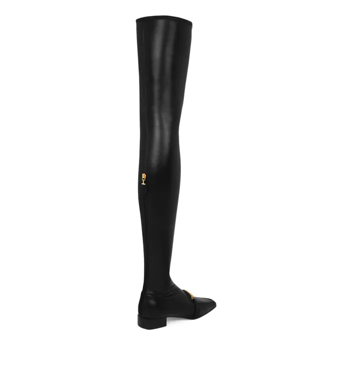 Women Boots Tom Ford Stretch Nappa And Calf Leather Whitney Over The Knee Boot Black Women Boots Tom Ford Stretch Nappa And Calf Leather Whitney Over The Knee Boot Black