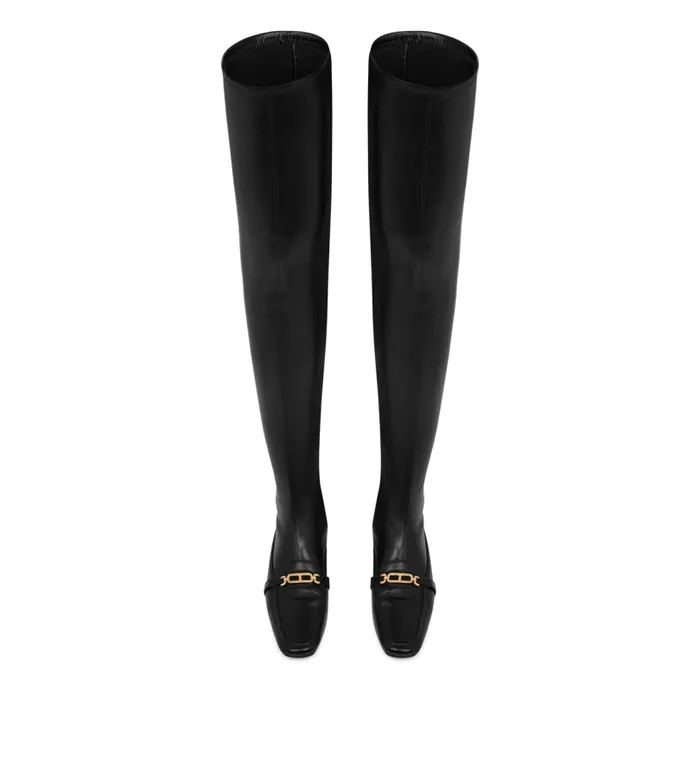 Women Boots Tom Ford Stretch Nappa And Calf Leather Whitney Over The Knee Boot Black Women Boots Tom Ford Stretch Nappa And Calf Leather Whitney Over The Knee Boot Black