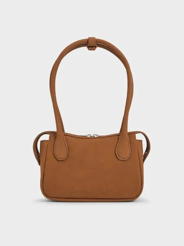 Women Bosie Textured Elongated Top Handle Bag 8211 Brown CHARLES and KEITH Tote Bags Women Bosie Textured Elongated Top Handle Bag 8211 Brown CHARLES and KEITH Tote Bags