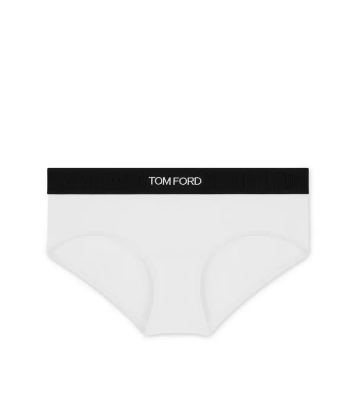 Women Bottoms Tom Ford Modal Signature Boy Shorts White