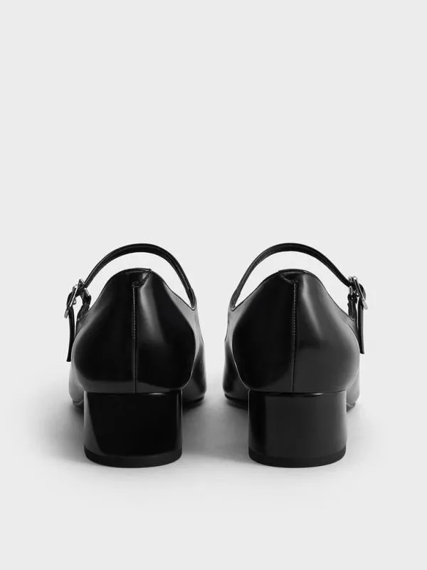 Women Bow CapToe Mary Jane Pumps 8211 Black Box CHARLES and KEITH Heels