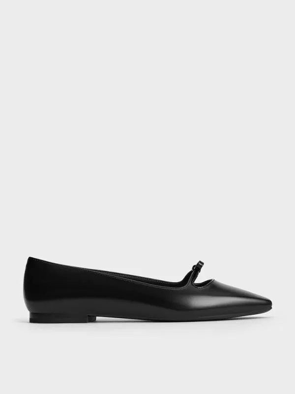 Women Bow SquareToe Ballet Flats 8211 Black Box CHARLES and KEITH Ballet Flats Women Bow SquareToe Ballet Flats 8211 Black Box CHARLES and KEITH Ballet Flats