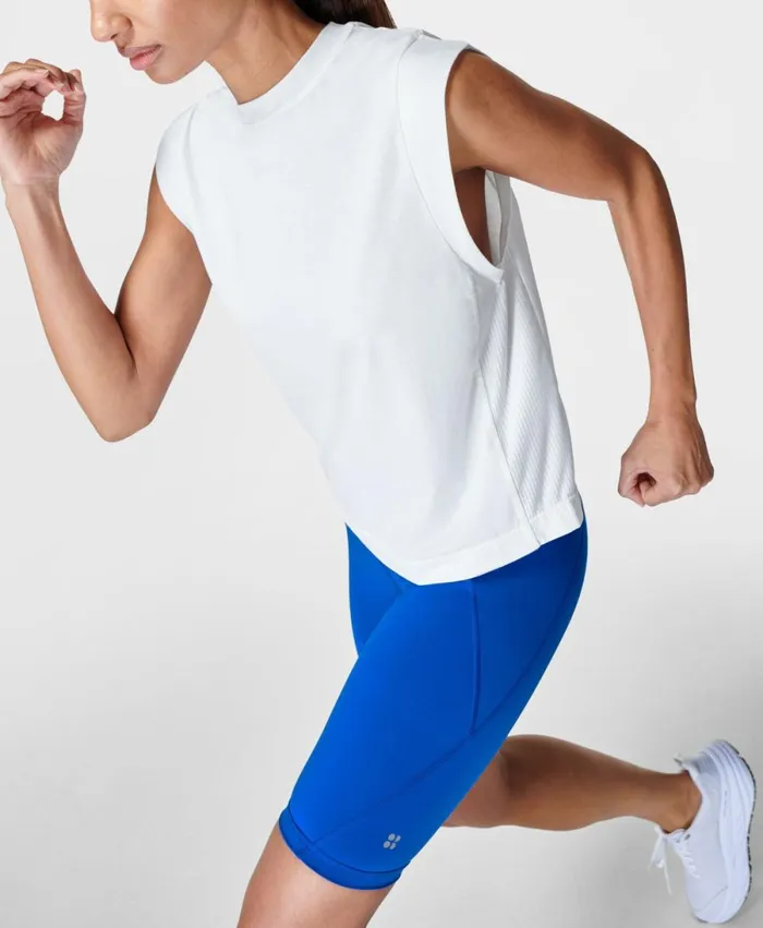 Women Breathe Easy Boxy Gym TShirt White Sweaty Betty TShirts
