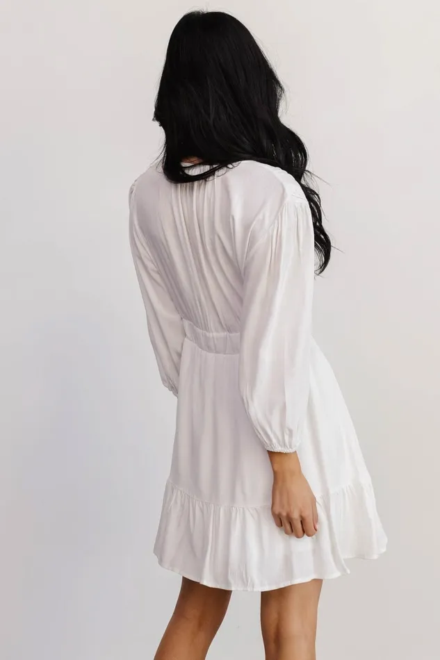 Women Bridal Baltic Born Amelia Boho Mini Dress Off White