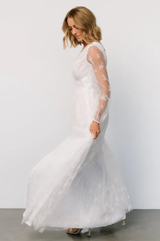 Women Bridal Baltic Born Isabelle Tulle Maxi Dress White Women Bridal Baltic Born Isabelle Tulle Maxi Dress White