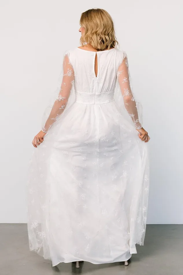 Women Bridal Baltic Born Isabelle Tulle Maxi Dress White Women Bridal Baltic Born Isabelle Tulle Maxi Dress White