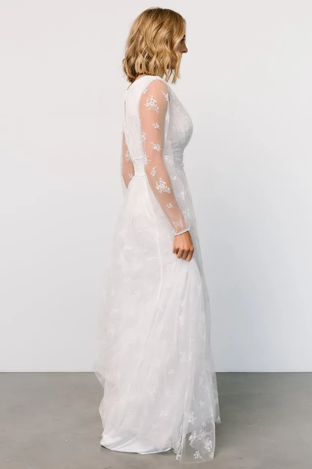 Women Bridal Baltic Born Isabelle Tulle Maxi Dress White Women Bridal Baltic Born Isabelle Tulle Maxi Dress White