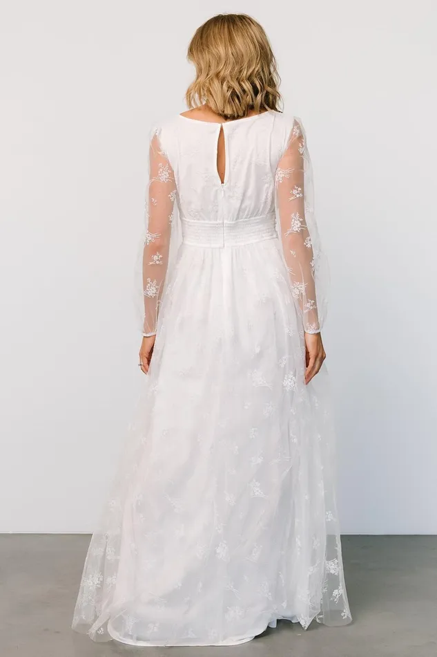 Women Bridal Baltic Born Isabelle Tulle Maxi Dress White Women Bridal Baltic Born Isabelle Tulle Maxi Dress White