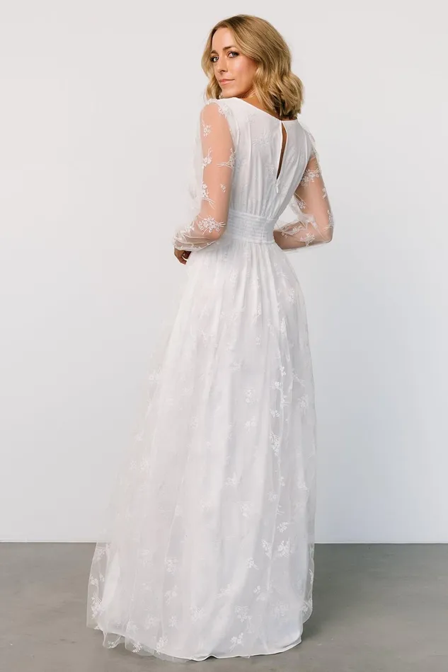 Women Bridal Baltic Born Isabelle Tulle Maxi Dress White Women Bridal Baltic Born Isabelle Tulle Maxi Dress White