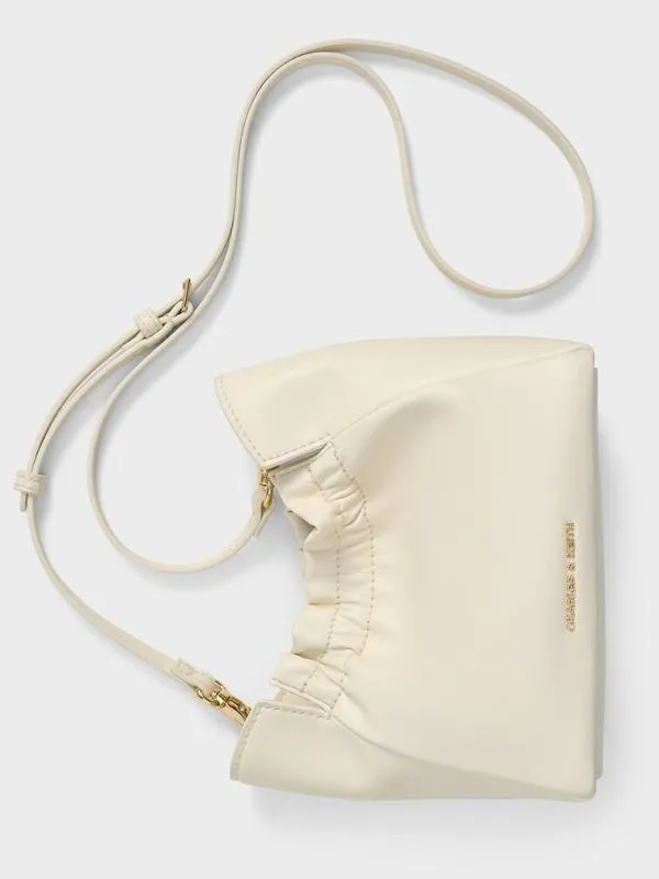 Women Brigette Ruched ChainHandle Shoulder Bag 8211 Cream CHARLES and KEITH Slouchy Bags