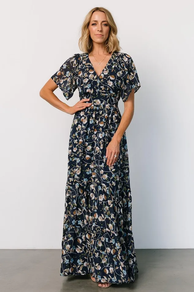 Women Bump Friendly Baltic Born Katherine Maxi Dress Dark Blue Floral Women Bump Friendly Baltic Born Katherine Maxi Dress Dark Blue Floral