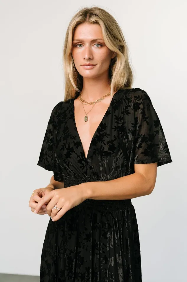 Women Bump Friendly Baltic Born Veronica Velvet Maxi Dress Black Women Bump Friendly Baltic Born Veronica Velvet Maxi Dress Black