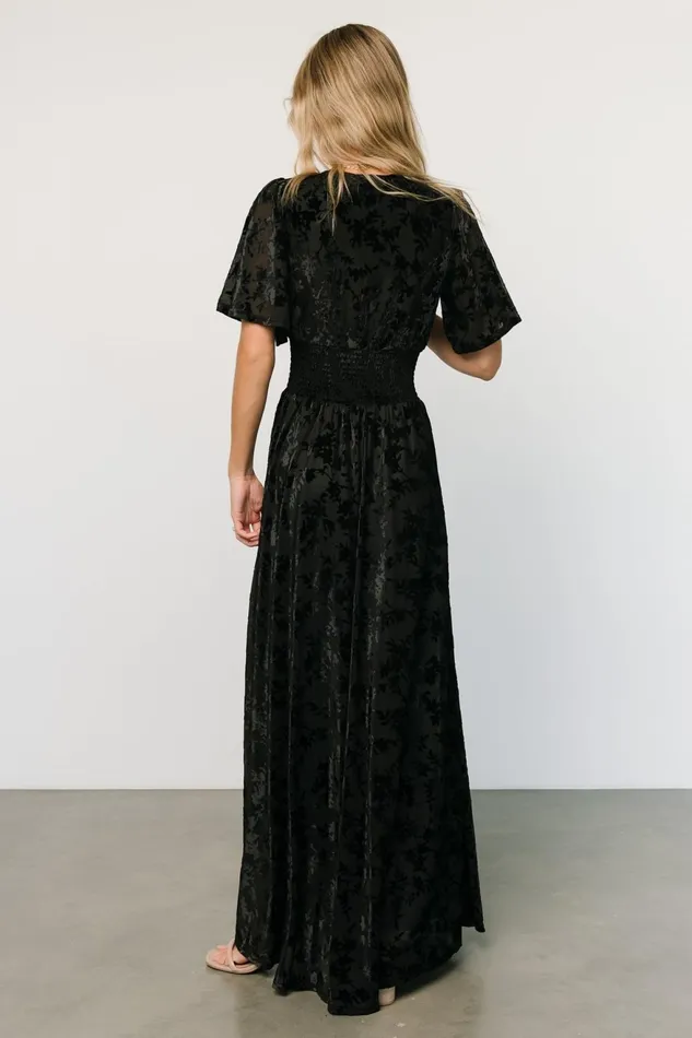 Women Bump Friendly Baltic Born Veronica Velvet Maxi Dress Black Women Bump Friendly Baltic Born Veronica Velvet Maxi Dress Black