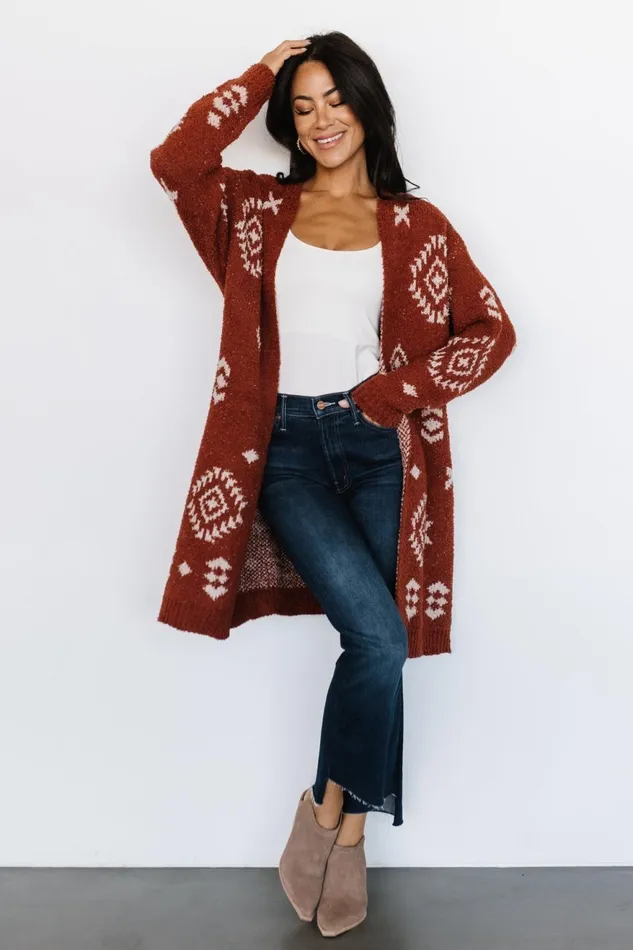 Women Cardigans Baltic Born Missoula Oversized Cardigan Rust Beige