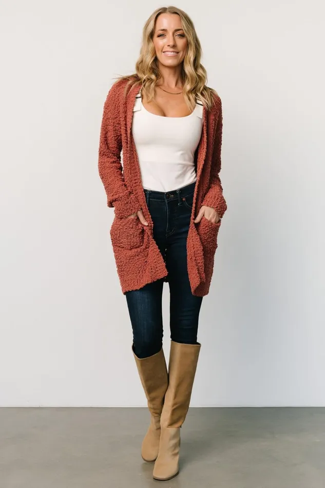 Women Cardigans Baltic Born Oxford Pocket Cardigan Rust