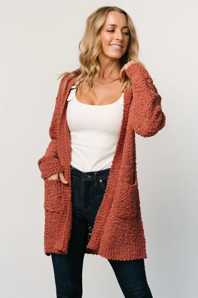 Women Cardigans Baltic Born Oxford Pocket Cardigan Rust Women Cardigans Baltic Born Oxford Pocket Cardigan Rust