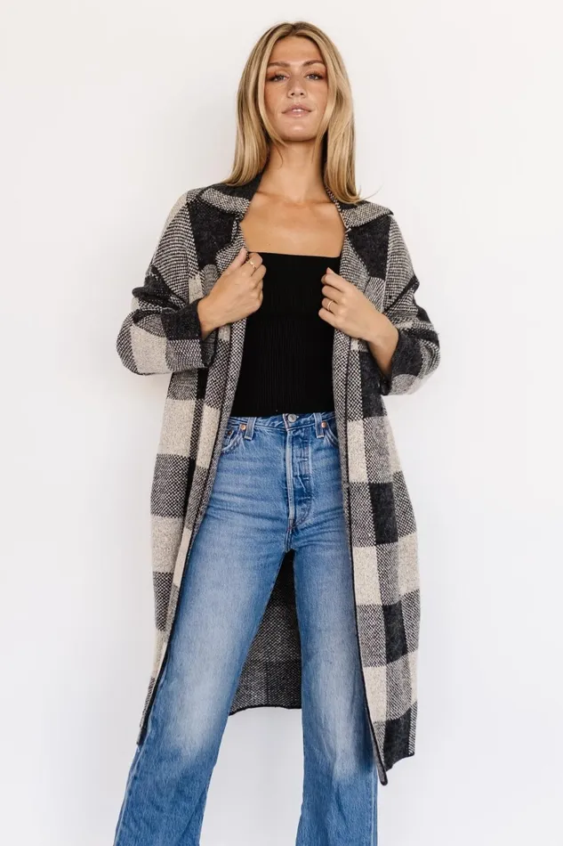 Women Cardigans Baltic Born Toronto Cardigan Black Taupe Women Cardigans Baltic Born Toronto Cardigan Black Taupe
