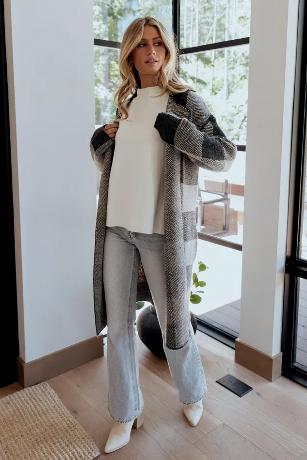 Women Cardigans Baltic Born Toronto Cardigan Black Taupe Women Cardigans Baltic Born Toronto Cardigan Black Taupe
