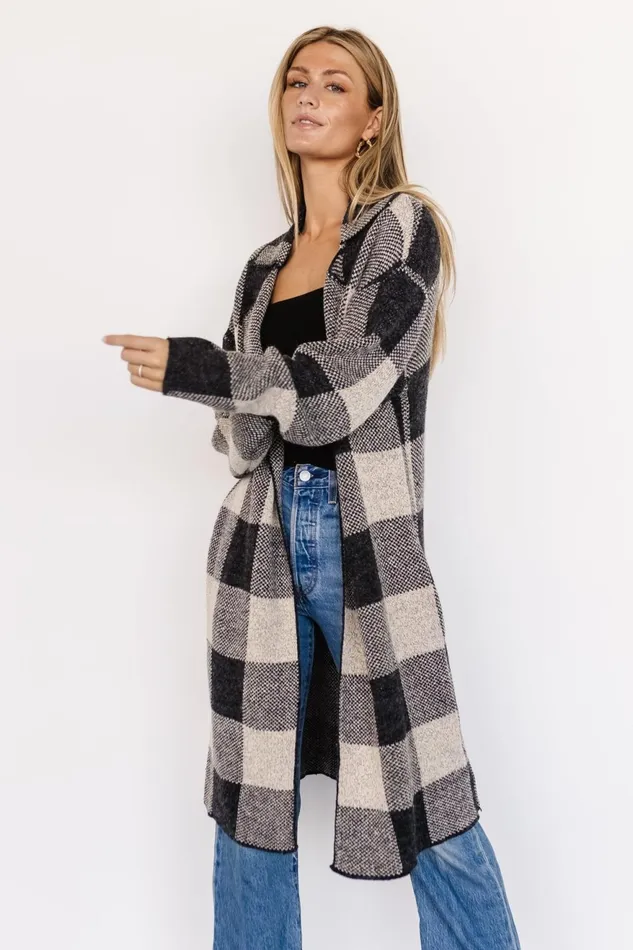 Women Cardigans Baltic Born Toronto Cardigan Black Taupe Women Cardigans Baltic Born Toronto Cardigan Black Taupe