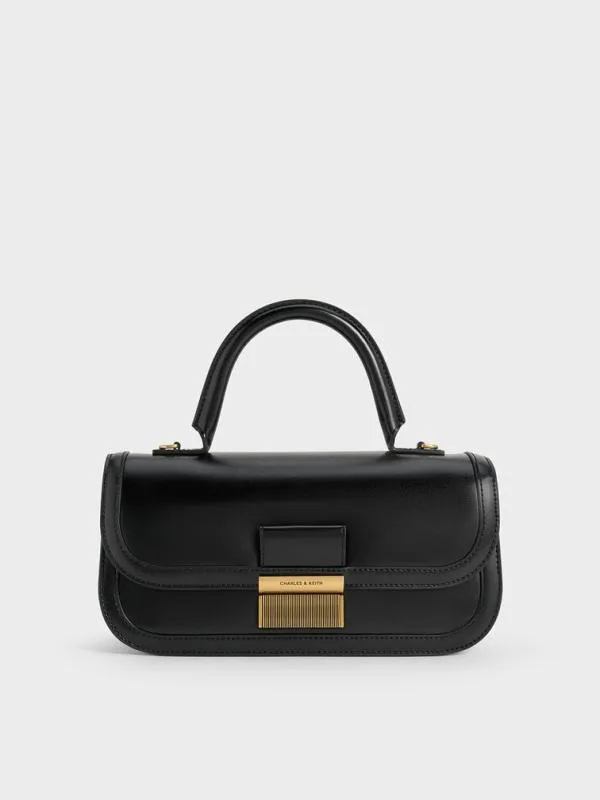 Women Charlot Elongated Top Handle Bag 8211 Black CHARLES and KEITH Top Handle Bags Women Charlot Elongated Top Handle Bag 8211 Black CHARLES and KEITH Top Handle Bags