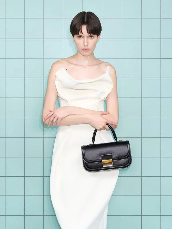 Women Charlot Elongated Top Handle Bag 8211 Black CHARLES and KEITH Top Handle Bags