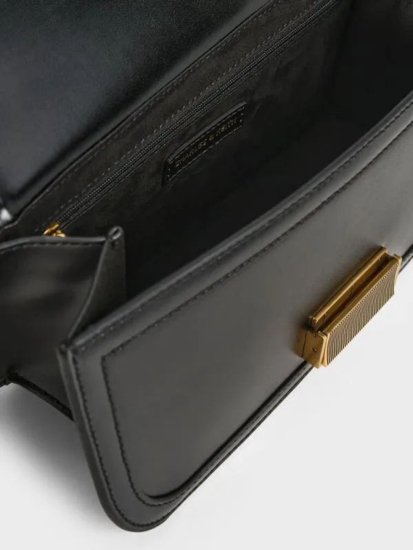 Women Charlot Elongated Top Handle Bag 8211 Black CHARLES and KEITH Top Handle Bags