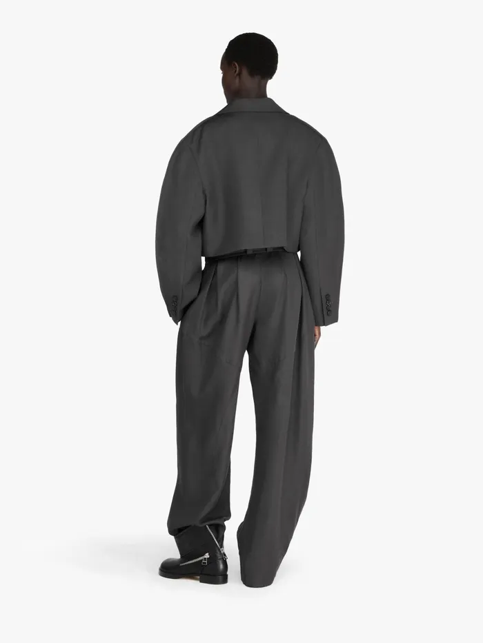 Women Coats and Jackets JW Anderson CROPPED ROUNDED TAILORED JACKET Charcoal Women Coats and Jackets JW Anderson CROPPED ROUNDED TAILORED JACKET Charcoal