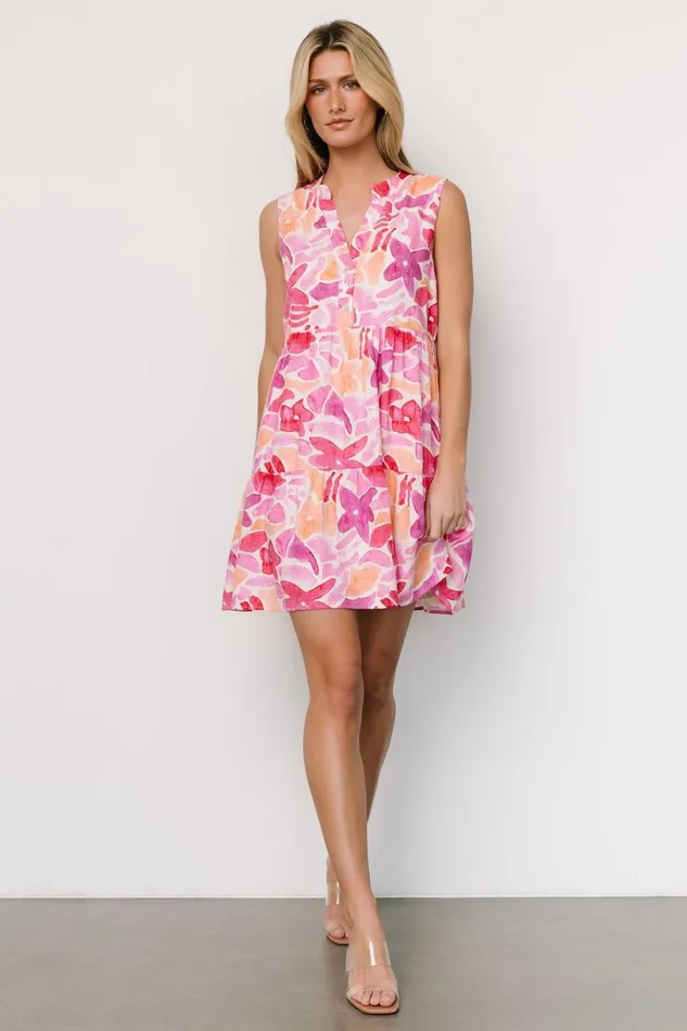 Women Cover Ups Baltic Born Cami Short Dress Pink Multi
