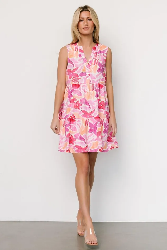 Women Cover Ups Baltic Born Cami Short Dress Pink Multi