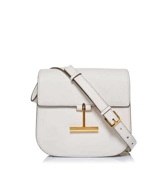 Women Cross Body Bags Tom Ford Grain Leather Tara Crossbody Bag Chalk