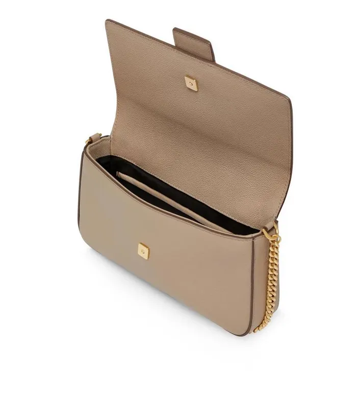 Women Cross Body Bags Tom Ford Grain Leather Tf Chain Shoulder Bag Silk Taupe Women Cross Body Bags Tom Ford Grain Leather Tf Chain Shoulder Bag Silk Taupe