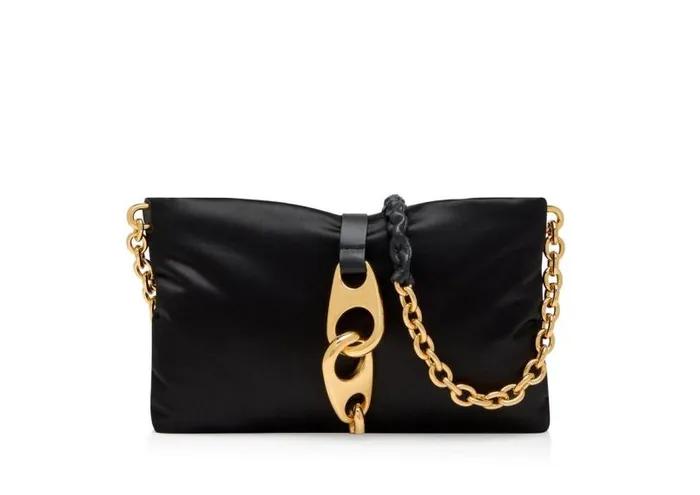 Women Cross Body Bags Tom Ford Satin Pillow Carine Small Crossbody Bag Black
