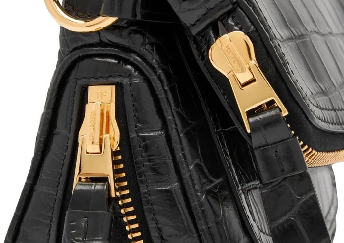 Women Cross Body Bags Tom Ford Shiny Stamped Crocodile Leather Jennifer Mini Bag Black Women Cross Body Bags Tom Ford Shiny Stamped Crocodile Leather Jennifer Mini Bag Black