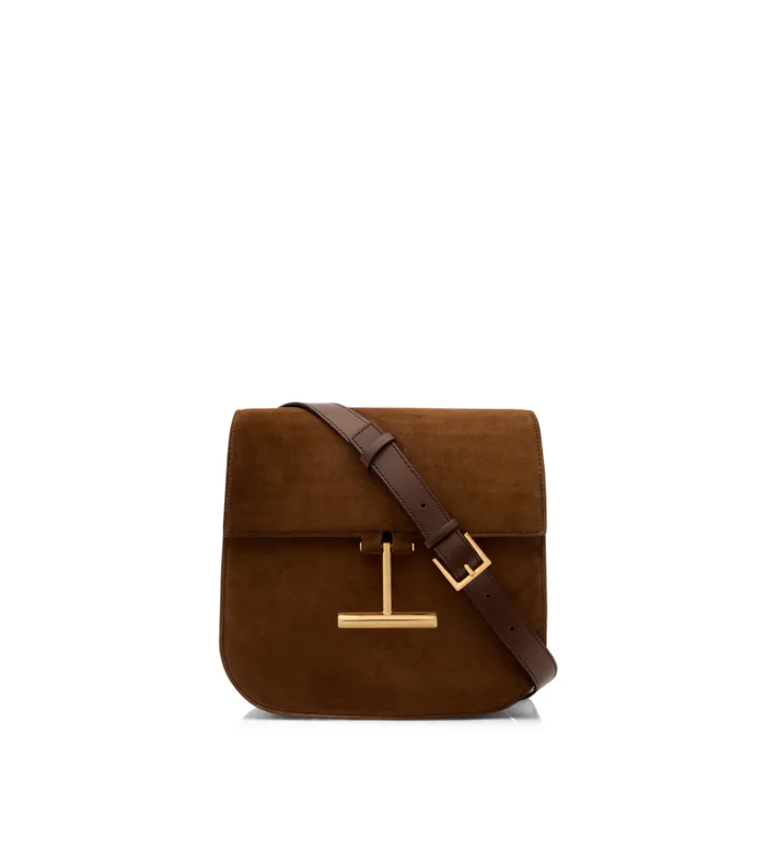 Women Cross Body Bags Tom Ford Suede And Leather Tara Mini Crossbody Whisky