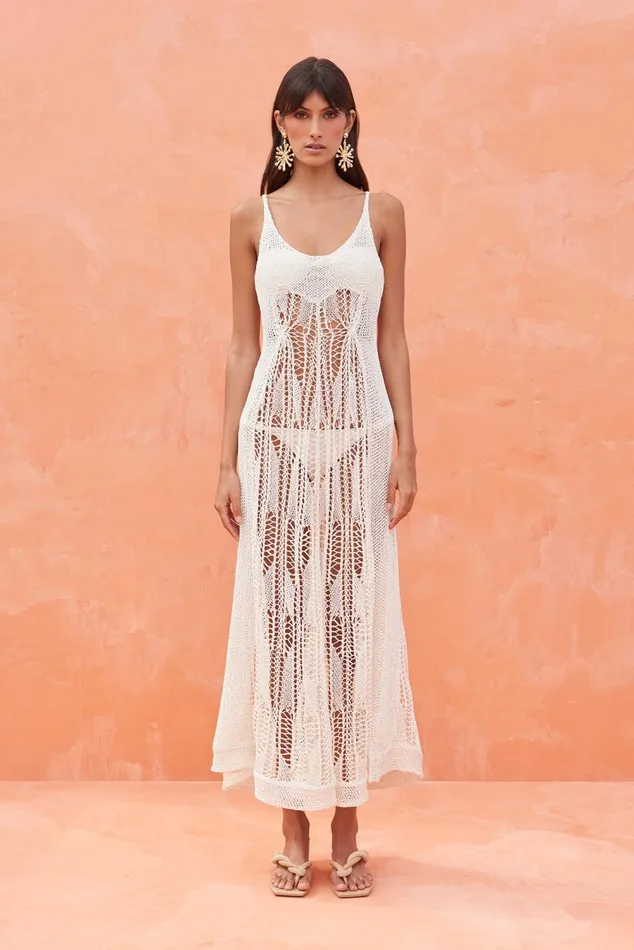 Women Cult Gaia Cover Ups VICKIE CROCHET COVERUP 8211 OFF WHITE Women Cult Gaia Cover Ups VICKIE CROCHET COVERUP 8211 OFF WHITE