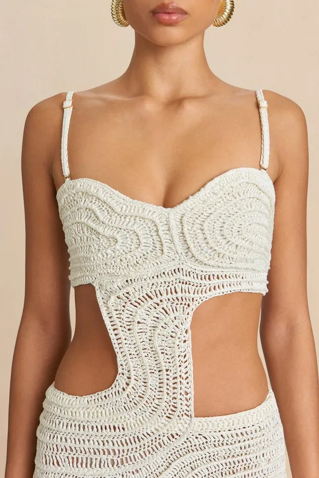 Women Cult Gaia Dresses KIRA CROCHET DRESS 8211 OFF WHITE Women Cult Gaia Dresses KIRA CROCHET DRESS 8211 OFF WHITE