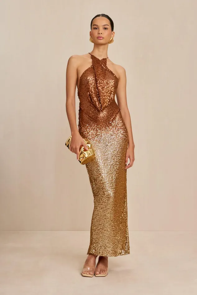 Women Cult Gaia Dresses SANTRO GOWN 8211 AFFOGATO OMBRE