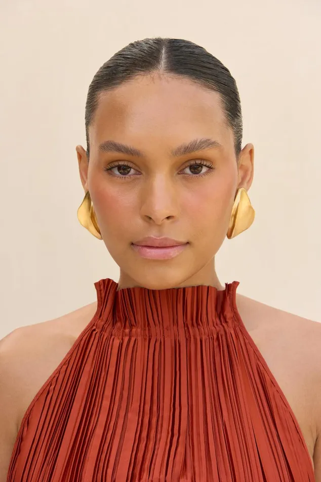 Women Cult Gaia Jewelry ERIN EARRING 8211 BRUSHED BRASS Women Cult Gaia Jewelry ERIN EARRING 8211 BRUSHED BRASS