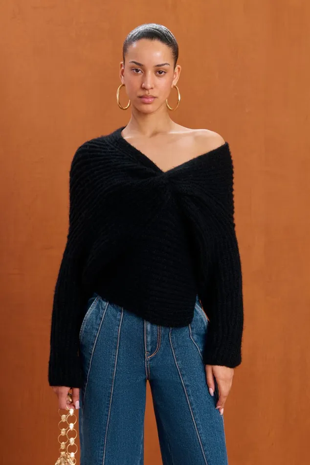 Women Cult Gaia Knits LEA SWEATER 8211 BLACK