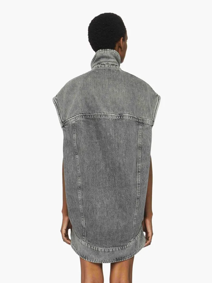 Women Denim JW Anderson OVERSIZED SLEEVELESS HIGH NECK JACKET Grey Women Denim JW Anderson OVERSIZED SLEEVELESS HIGH NECK JACKET Grey
