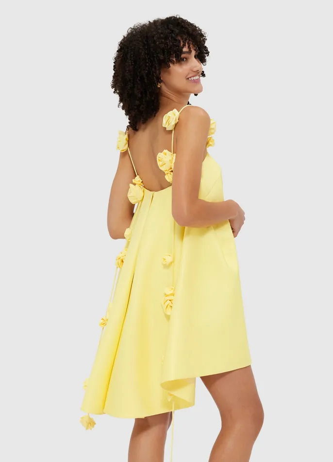 Women Dresses and Jumpsuits LEO LIN Fiona Rose Mini Dress 8211 Sorbet Yellow