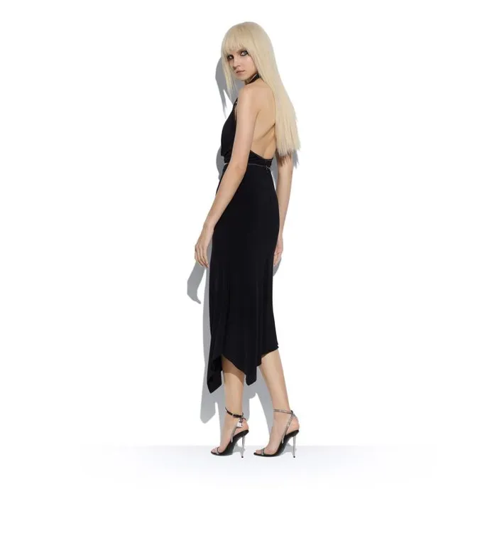 Women Dresses Tom Ford Glossy Viscose Jersey Convertible Dress Black Women Dresses Tom Ford Glossy Viscose Jersey Convertible Dress Black