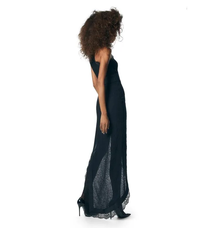 Women Dresses Tom Ford Lace One Shoulder Evening Dress Black