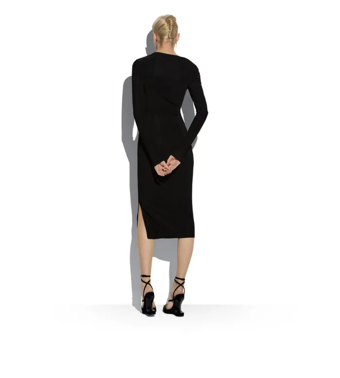 Women Dresses Tom Ford Loose Microcosta Jersey Off The Shoulder Cocktail Dress Black Women Dresses Tom Ford Loose Microcosta Jersey Off The Shoulder Cocktail Dress Black