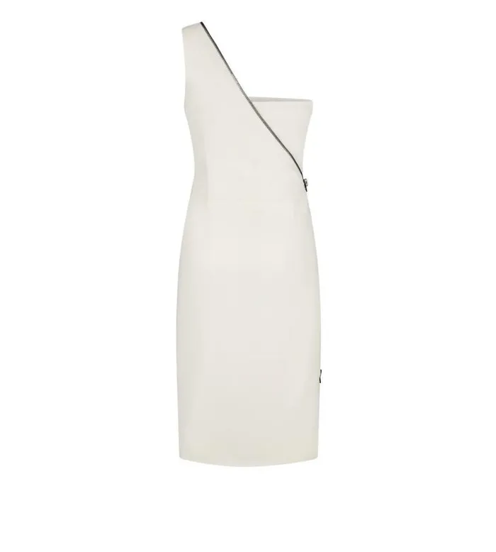 Women Dresses Tom Ford Viscose Stretch Cady One Shoulder Cocktail Dress Chalk Women Dresses Tom Ford Viscose Stretch Cady One Shoulder Cocktail Dress Chalk
